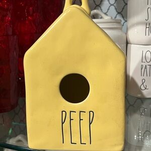 Rae Dunn Yellow 'Peep' Birdhouse